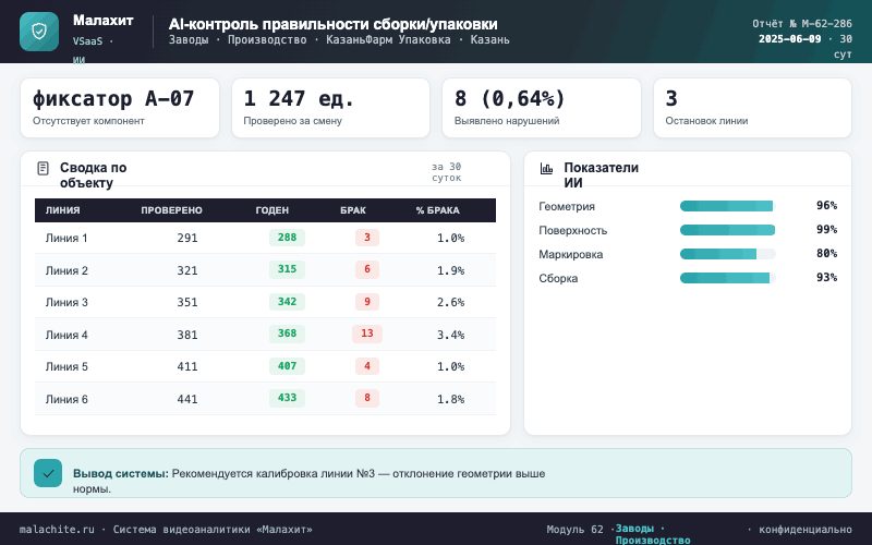 Отчёт за период — Система Малахит